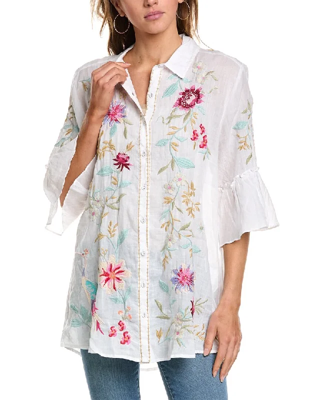 Luxe Women's Fashion Johnny Was Ruffle Sleeve Tunic