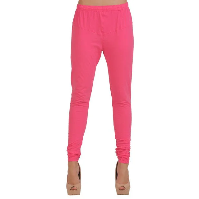 Women's Evening Garments T.T. Women Churidar Leggings Fushia