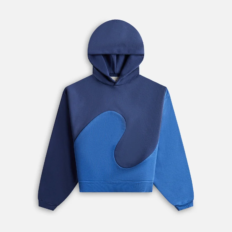 Women's Clothing And Garments Sets ERL Unisex Swirl Hoodie - Blue