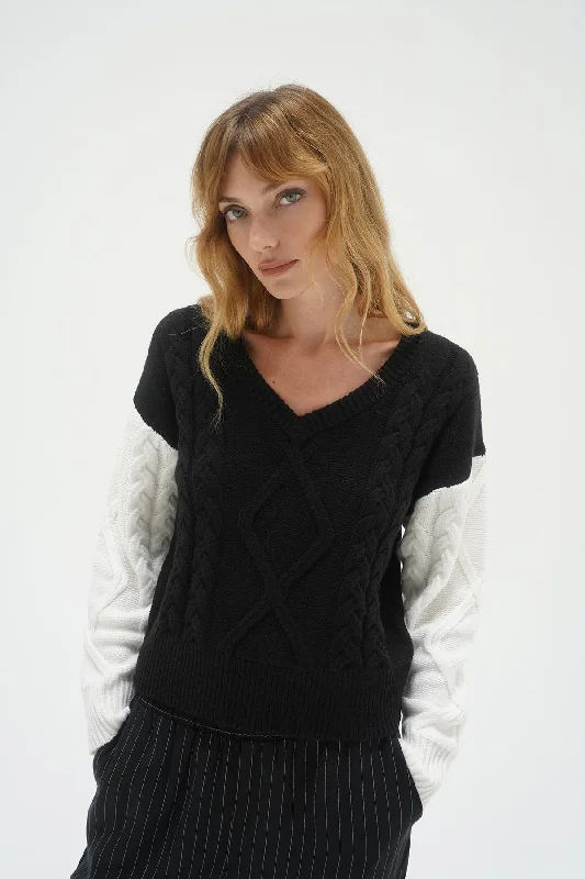 Boutique Dress Online Atticus V Neck Sweater - Ivory