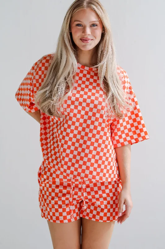 Women's Activewear Garments FINAL SALE - Give It All You've Got Checkered Top