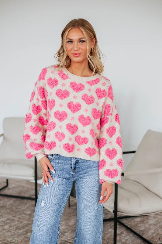 Versatile Women's Clothing for All Occasions Love Yourself First Sweater - Bubblegum