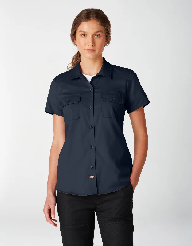 Comfortable Loungewear for Women Dickies Women's FLEX Short Sleeve Work Shirt