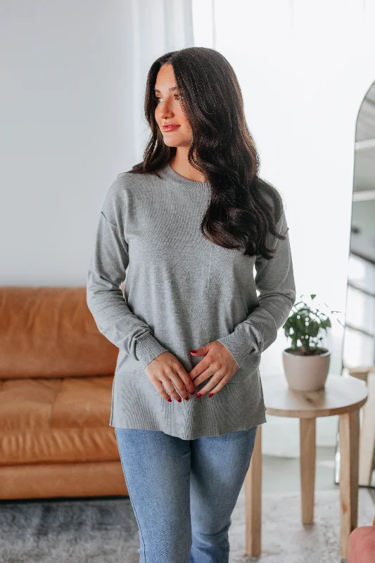 Designer Women's Fashion Online Paula Sweater - Heather Grey