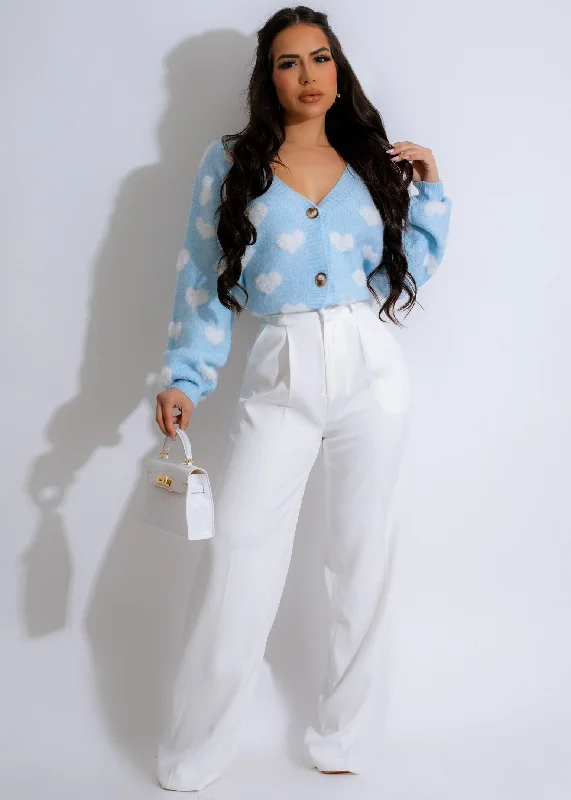 Clothing For Women Love You More Fur Sweater Blue