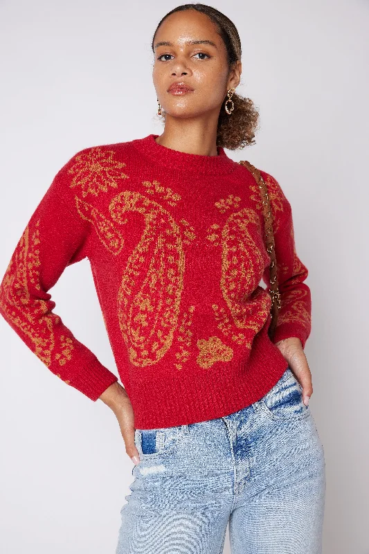 Big Sale Event Sara Paisley Knit Sweater