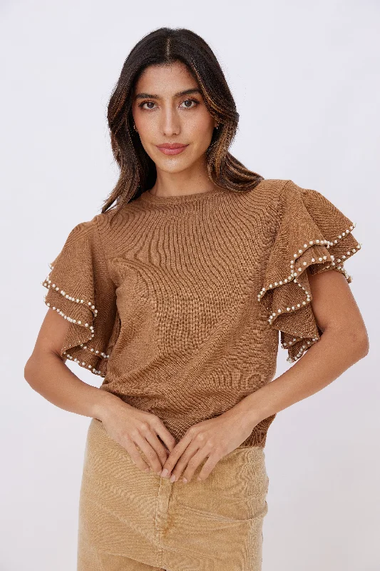 Holiday Special Offers Bianca Flutter Sleeve Sweater