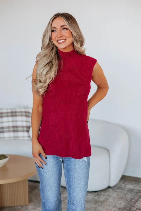 Flash Sale Clothing Sophia Sweater Top - Cranberry