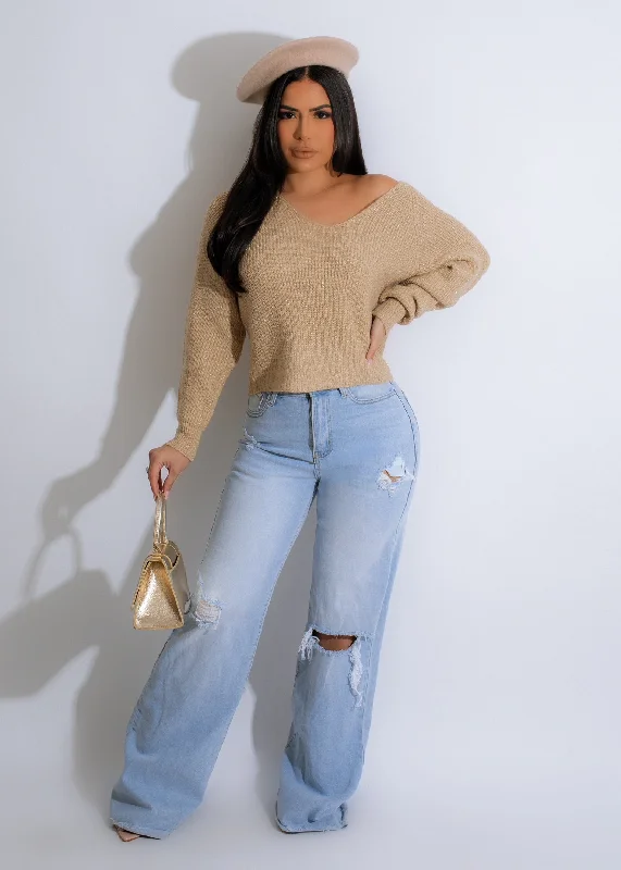 Online Shopping Boutiques Inner Peace Knitted Sequin Sweater Nude