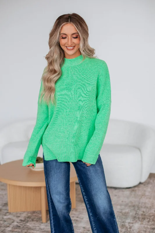 Discount Price Chelsea Mock Neck Sweater - Apple