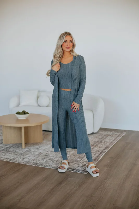 Women's Clothing Get Cozy Cardigan - Slate