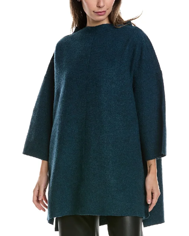 Everyday Fashion EILEEN FISHER Funnel Neck Wool Tunic