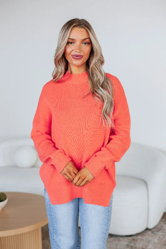 Flash Sales Today Chelsea Mock Neck Sweater - Sorbet