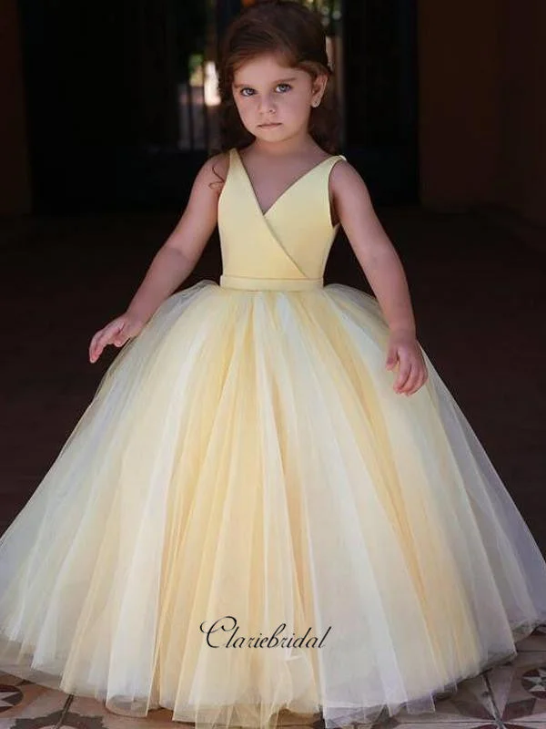 Sustainable Fashion Clothing For Women A-line Tulle Little Girl Princess Flower Girl Dresses