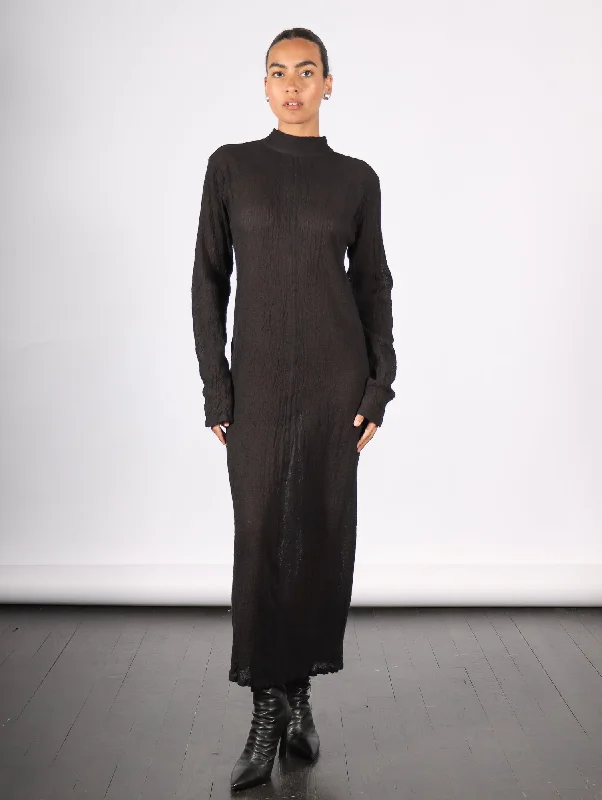 First Order Discount Karami Wool Dress in Black by Issey Miyake