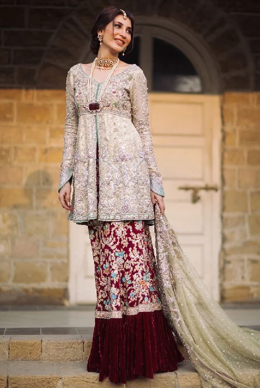 Mega Sale Designer plazoo dress with open shirt in maroon color # B3328