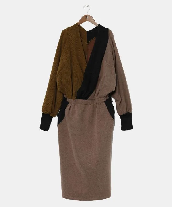 Women's Evening Clothing Color Block Dress