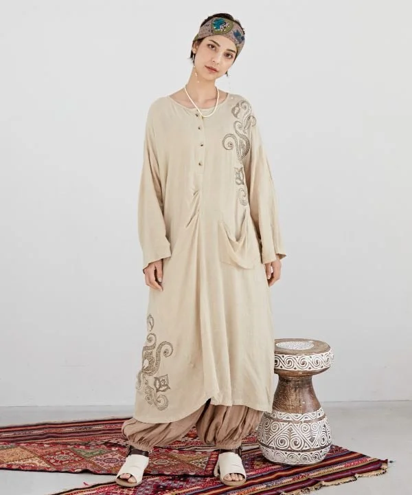 Chic Women's Fashion At Exclusive Promotional Rates Henna Embroidered Dress