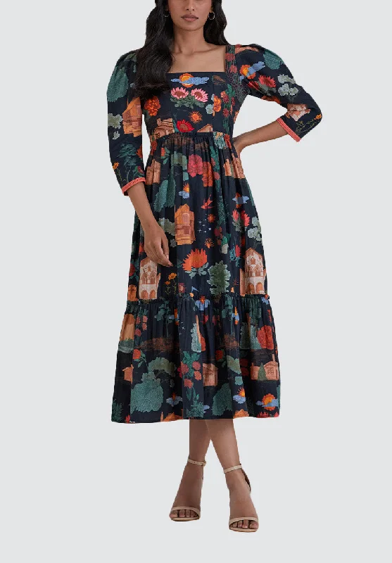 Women Fashion Irene Square Neck Dress