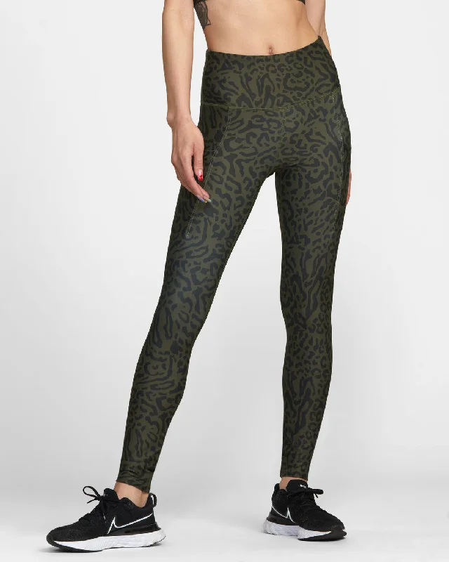 Everyday Wear VA Sport Pocket Technical Leggings - Animal Olive