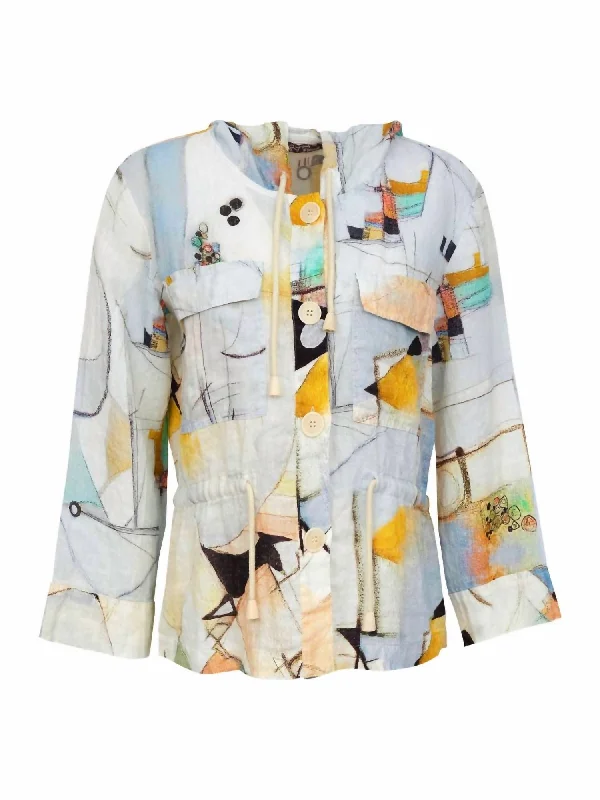 Women's Activewear Garments Women's Untitled 9 Linen Jacket In Multi